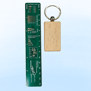 Rectangular Wooden Keychain